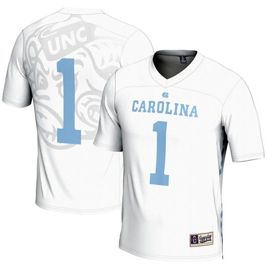 Gameday Greats 1 White North Carolina Tar Heels Lightweight Lacrosse Jersey - retro stitched jersey jersey for Gameday Greats fans