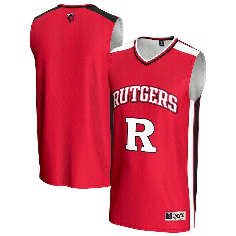 Gameday Greats Scarlet Rutgers Scarlet Knights Basketball Jersey - retro stitched basketball jersey for Gameday Greats fans