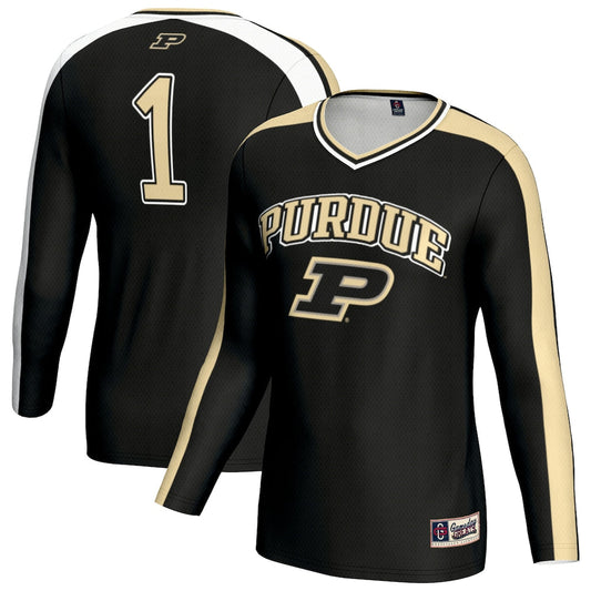 Gameday Greats Black Purdue Boilermakers 1 Lightweight Volleyball Fashion Jersey - retro stitched jersey jersey for Gameday Greats fans