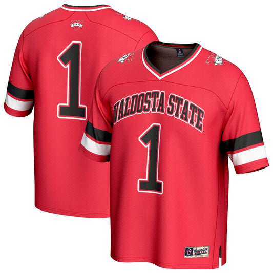 Gameday Greats 1 Red Valdosta State Blazers Lightweight Collegiate Football Fashion Jersey - retro stitched football jersey for Gameday Greats fans