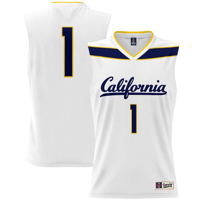 Gameday Greats 1 White Cal Bears Lightweight Basketball Fashion Jersey - retro stitched basketball jersey for Gameday Greats fans