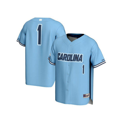 Gameday Greats Carolina Blue 1 North Carolina Tar Heels Lightweight Baseball Fashion Jersey - retro stitched baseball jersey for Gameday Greats fans