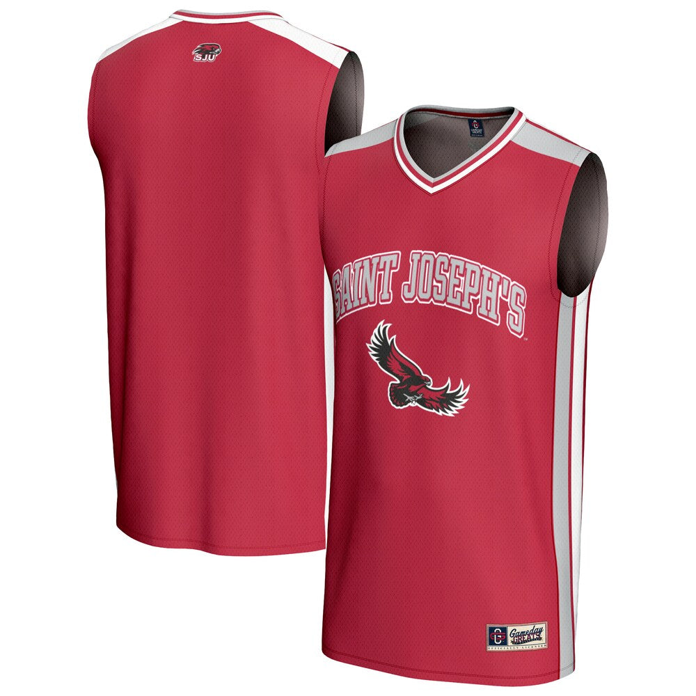 Gameday Greats Crimson Saint Josephs Hawks Spirit Basketball Jersey - retro stitched basketball jersey for Gameday Greats fans