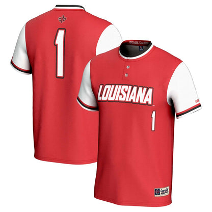 Gameday Greats 1 Cardinal Louisiana Ragin Cajuns Lightweight Softball Jersey - retro stitched jersey jersey for Gameday Greats fans