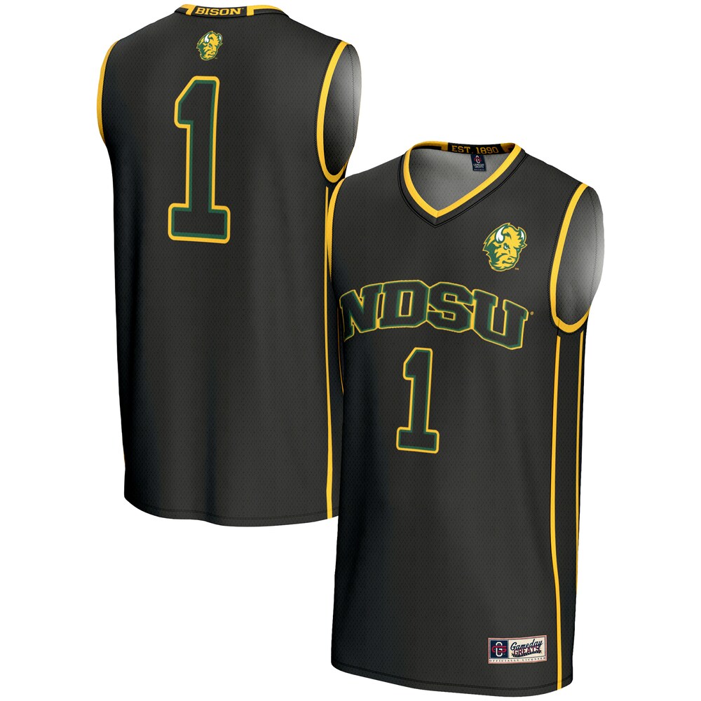 Gameday Greats 1 Black Ndsu Bison Lightweight Basketball Jersey - retro stitched basketball jersey for Gameday Greats fans