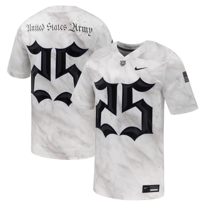 25 White Army Black Knights Army 250 Collection Game Jersey - retro stitched jersey jersey for 25 White fans