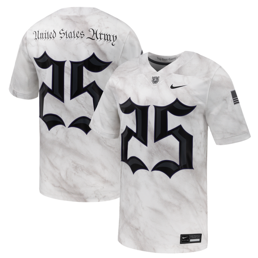 25 White Army Black Knights Army 250 Collection Game Jersey - retro stitched jersey jersey for 25 White fans