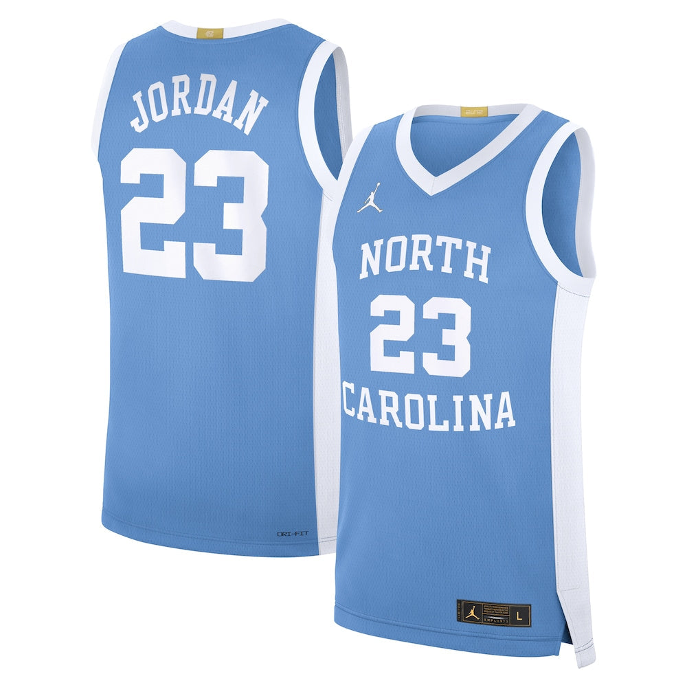 Jordan Brand Michael Jordan Carolina Blue North Carolina Tar Heels Road Replica Basketball Jersey - retro stitched basketball jersey for Jordan Brand fans