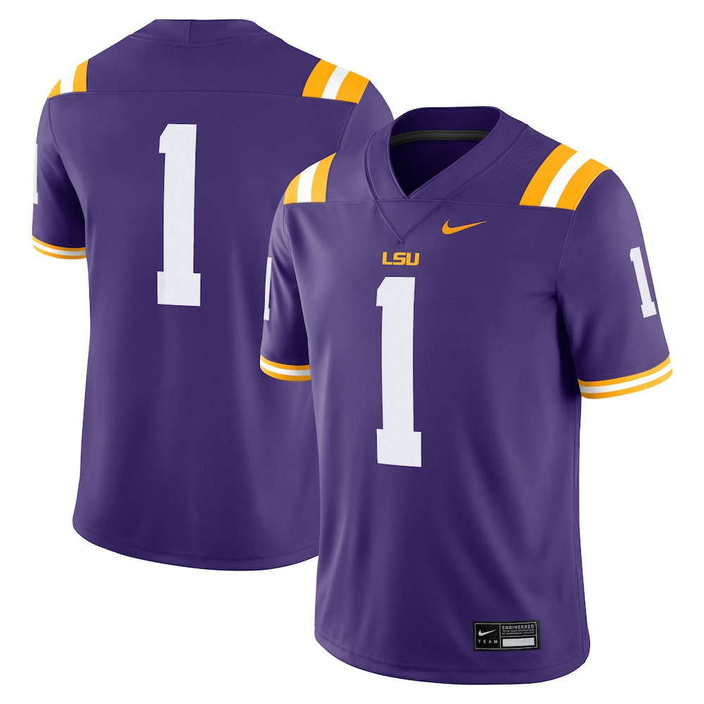 1 Purple Lsu Tigers Game Jersey - retro stitched jersey jersey for 1 Purple fans