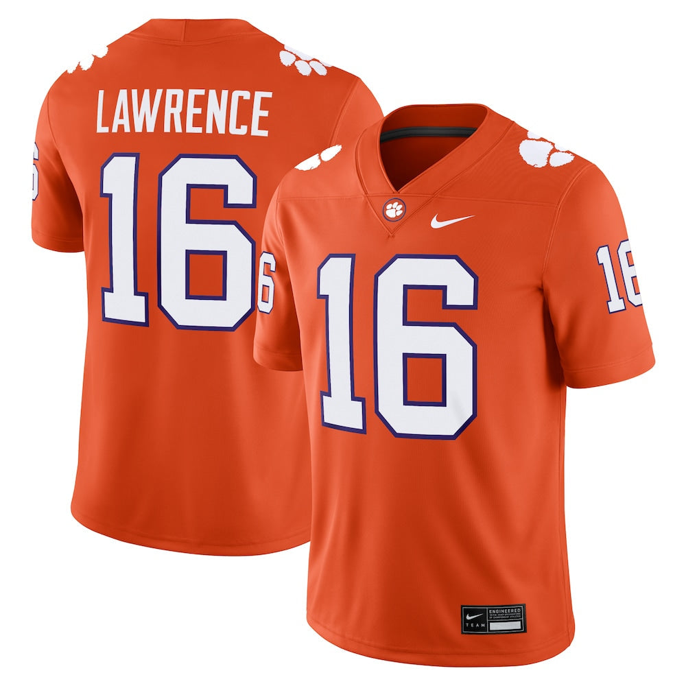 Trevor Lawrence Orange Clemson Tigers Alumni Game Jersey - retro stitched jersey jersey for Trevor Lawrence fans