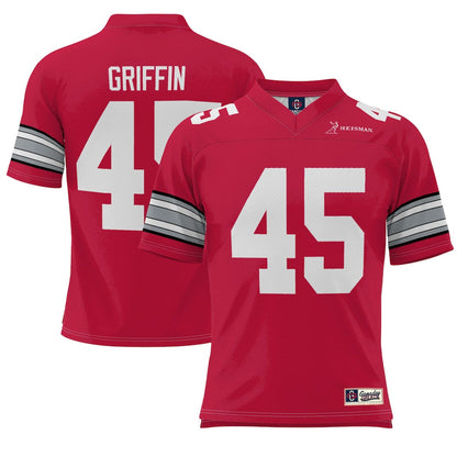 Gameday Greats Archie Griffin Scarlet Ohio State Buckeyes Heisman Football Jersey - retro stitched football jersey for Gameday Greats fans