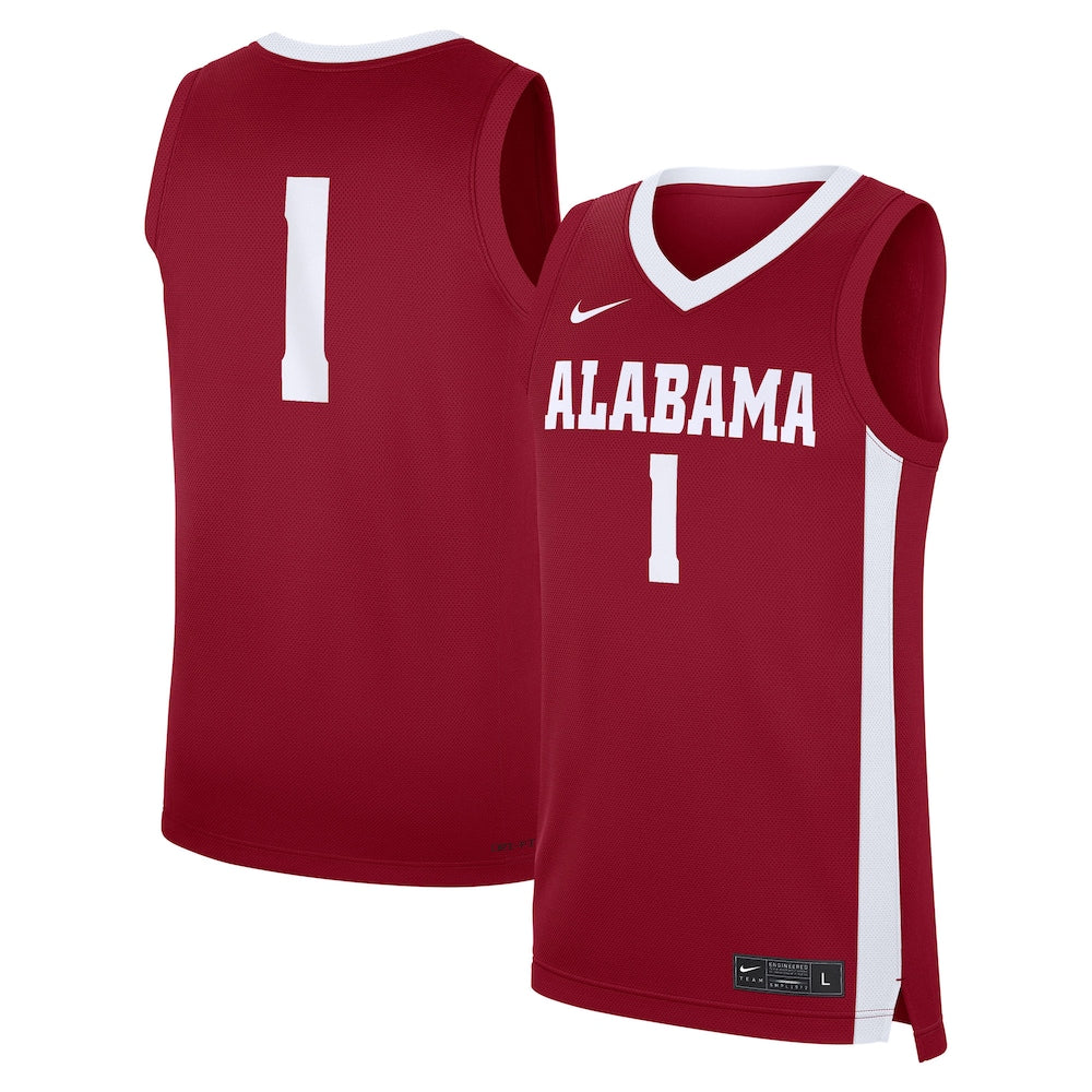 1 Crimson Alabama Crimson Tide Road Replica Jersey - retro stitched jersey jersey for 1 Crimson fans