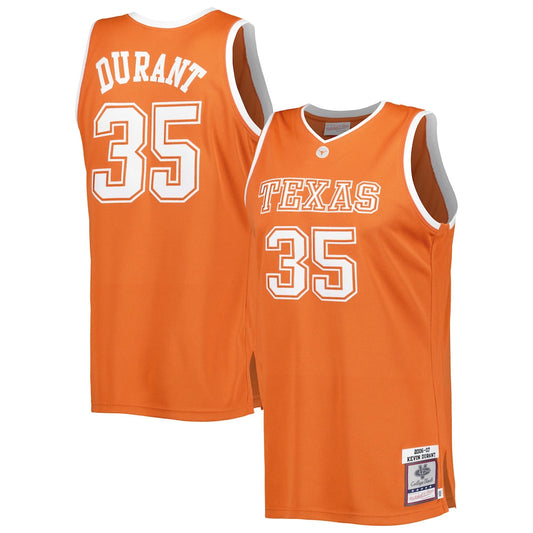 Kevin Durant Burnt Orange Texas Longhorns 200607 Throwback Jersey - retro stitched jersey jersey for Kevin Durant fans