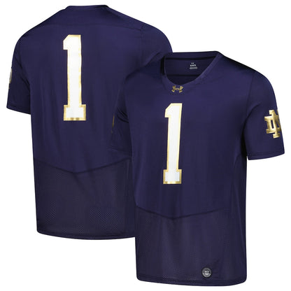 Navy Notre Dame Fighting Irish Replica Football Jersey - retro stitched football jersey for Navy Notre fans