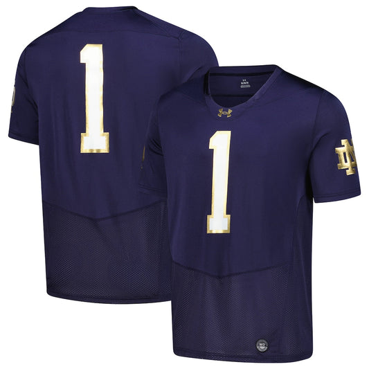 Navy Notre Dame Fighting Irish Replica Football Jersey - retro stitched football jersey for Navy Notre fans