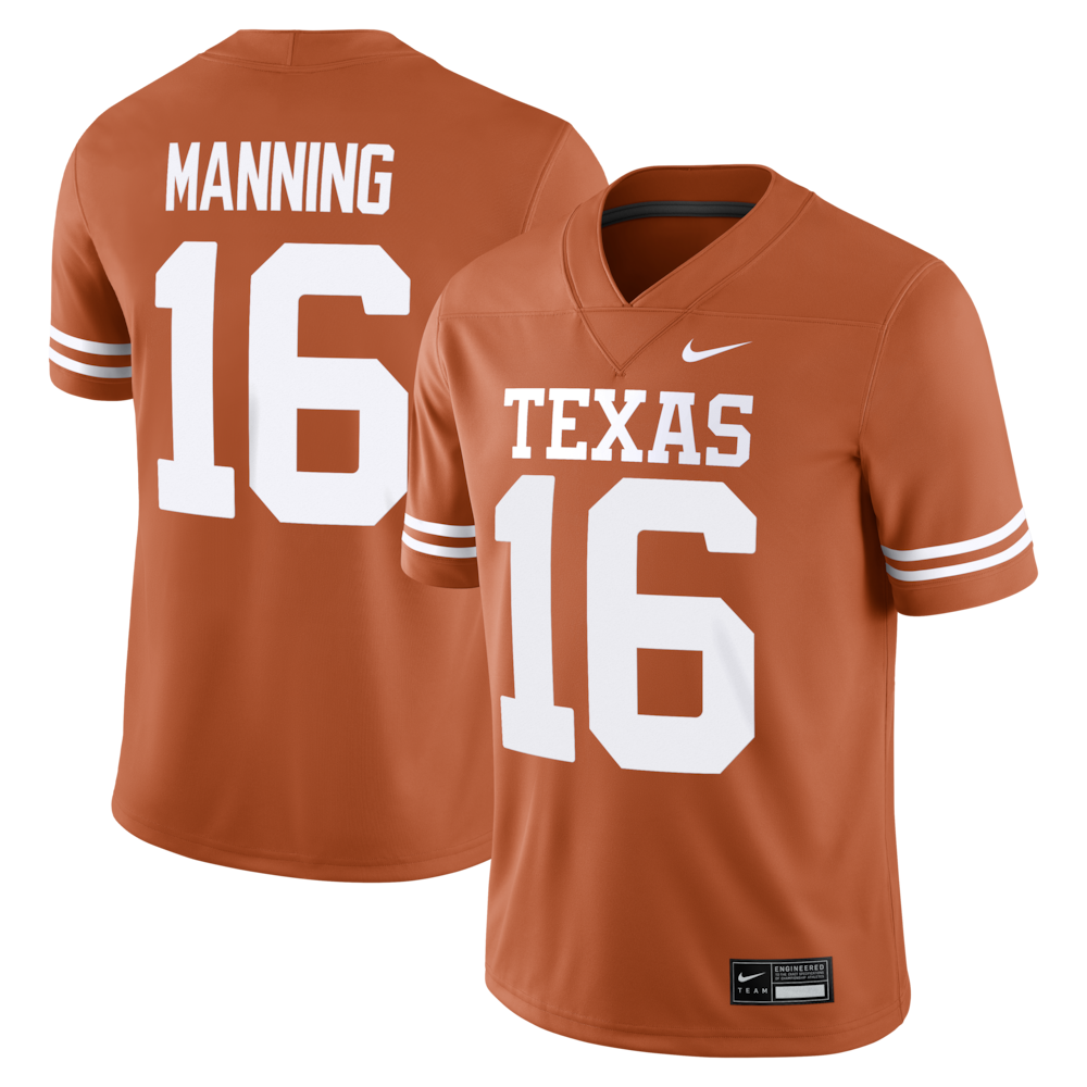 Arch Manning Texas Orange Texas Longhorns Home Game Football Jersey - retro stitched football jersey for Arch Manning fans