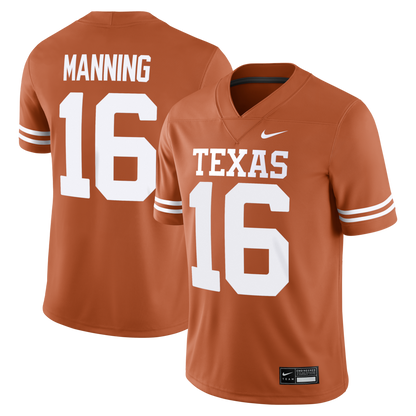 Arch Manning Texas Orange Texas Longhorns Home Game Football Jersey - retro stitched football jersey for Arch Manning fans