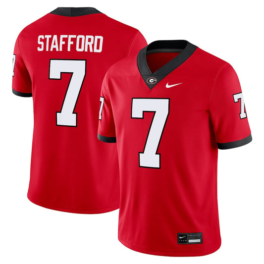 Matthew Stafford Red Georgia Bulldogs Player Game Jersey - retro stitched jersey jersey for Matthew Stafford fans