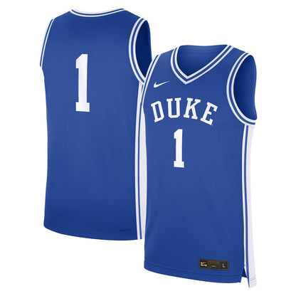 1 Royal Duke Blue Devils Road Replica Jersey - retro stitched jersey jersey for 1 Royal fans