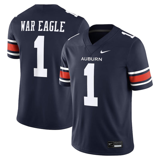 Navy Auburn Tigers Home Football Game Jersey - retro stitched football jersey for Navy Auburn fans