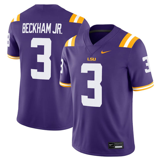 Odell Beckham Jr Purple Lsu Tigers Alumni Game Jersey - retro stitched jersey jersey for Odell Beckham fans