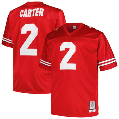 Cris Carter Scarlet Ohio State Buckeyes Big Tall Legacy Jersey - retro stitched jersey jersey for Cris Carter fans
