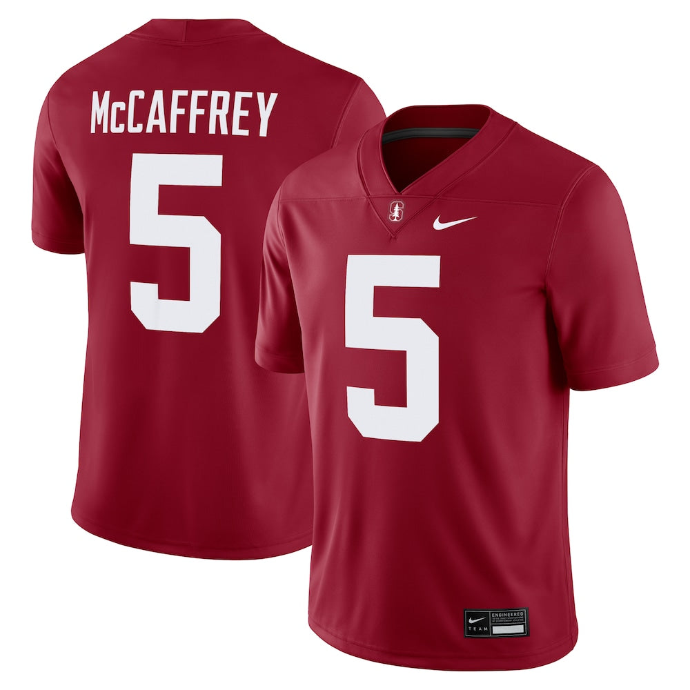 Christian Mccaffrey 5 Cardinal Stanford Cardinal Alumni Player Game Jersey - retro stitched jersey jersey for Christian Mccaffrey fans