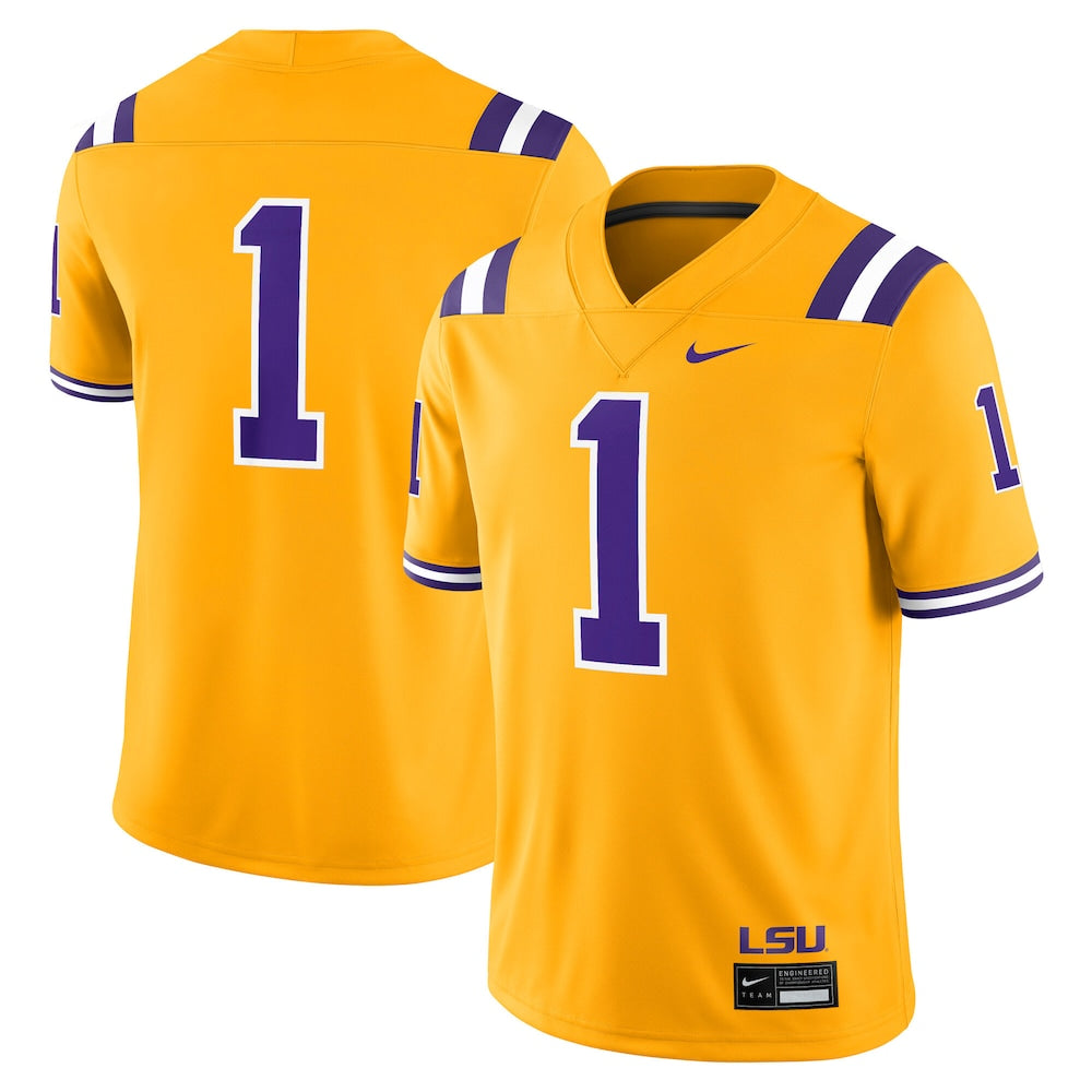 1 Gold Lsu Tigers Alternate Game Jersey - retro stitched jersey jersey for 1 Gold fans