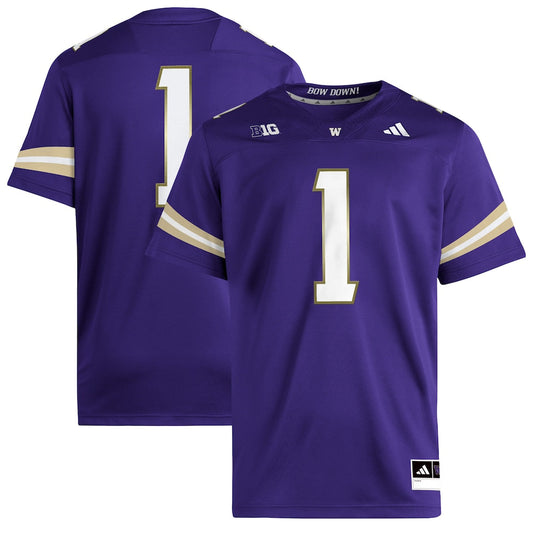 1 Purple Washington Huskies Premier Jersey - retro stitched jersey jersey for 1 Purple fans