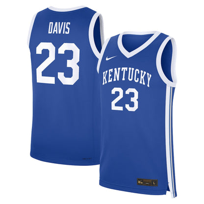 Anthony Davis Royal Kentucky Wildcats Road Replica Basketball Jersey - retro stitched basketball jersey for Anthony Davis fans