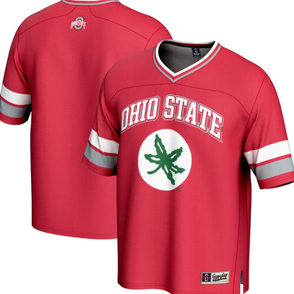Gameday Greats Scarlet Ohio State Buckeyes Spirit Football Jersey - retro stitched football jersey for Gameday Greats fans