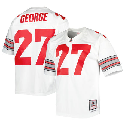 Eddie George White Ohio State Buckeyes Jersey - retro stitched jersey jersey for Eddie George fans