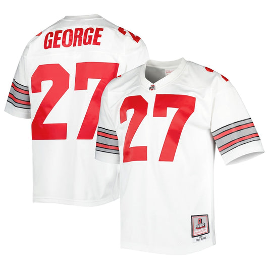 Eddie George White Ohio State Buckeyes Jersey - retro stitched jersey jersey for Eddie George fans