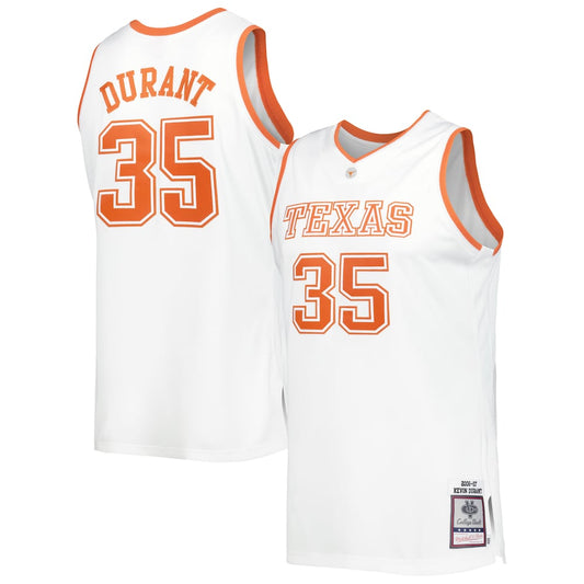Kevin Durant White Texas Longhorns 200607 Throwback Jersey - retro stitched jersey jersey for Kevin Durant fans