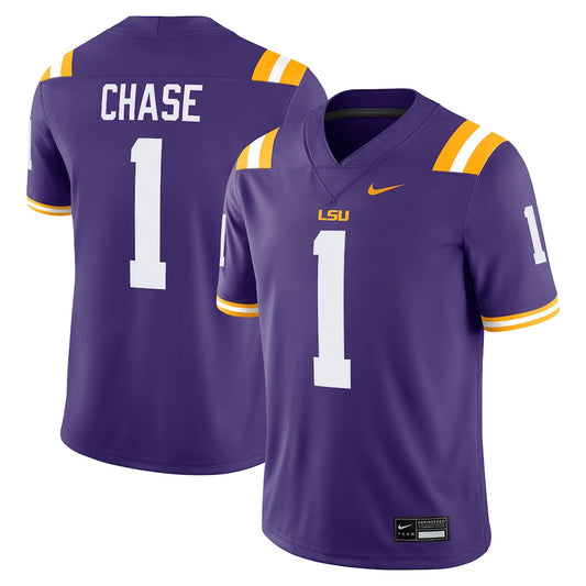 Jamarr Chase Purple Lsu Tigers Alumni Game Jersey - retro stitched jersey jersey for Jamarr Chase fans