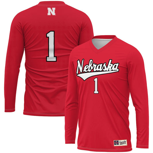 Gameday Greats 1 Scarlet Nebraska Huskers Lightweight Volleyball Jersey - retro stitched jersey jersey for Gameday Greats fans