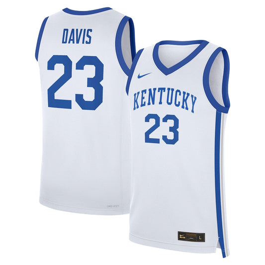 � A. Davis White K. Performance Replica Basketball Jersey rtj college 251