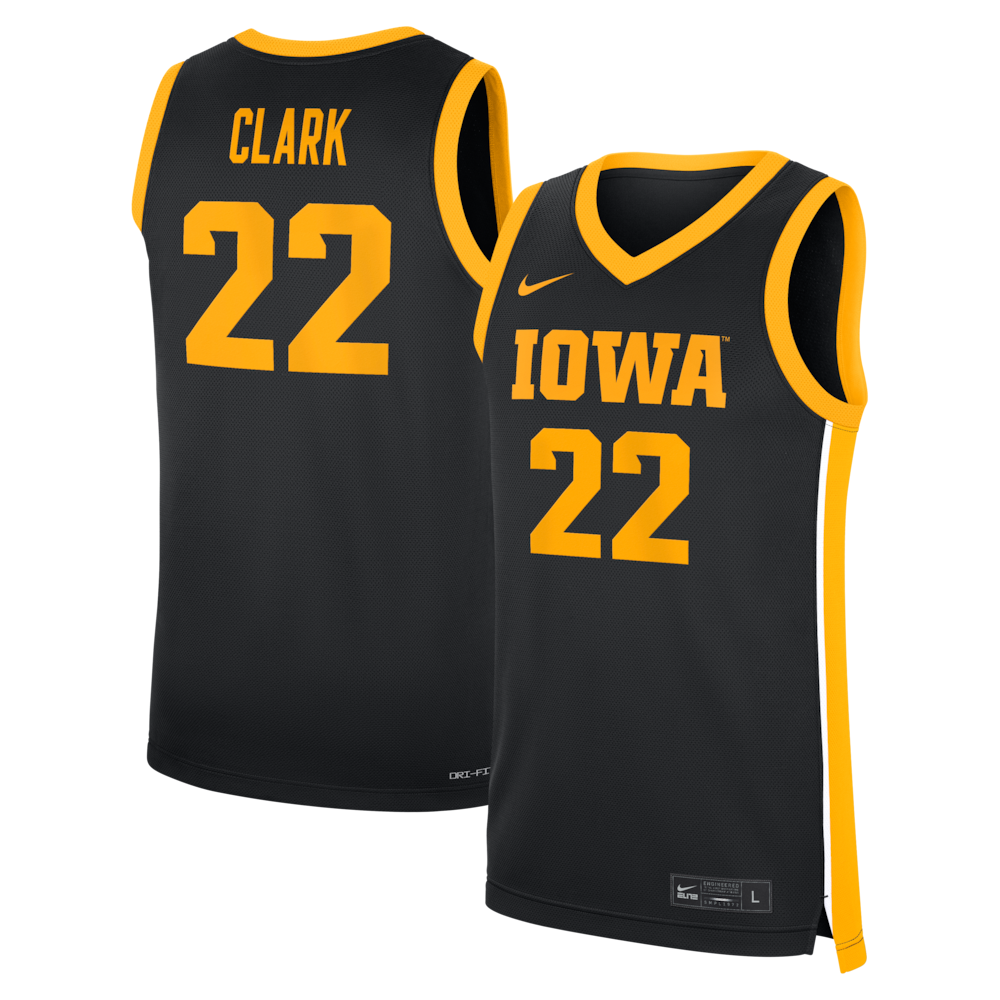 Caitlin Clark Black Iowa Hawkeyes Home Replica Basketball Jersey - retro stitched basketball jersey for Caitlin Clark fans