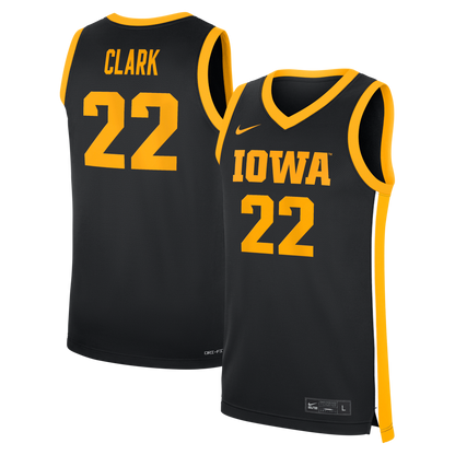 Caitlin Clark Black Iowa Hawkeyes Home Replica Basketball Jersey - retro stitched basketball jersey for Caitlin Clark fans