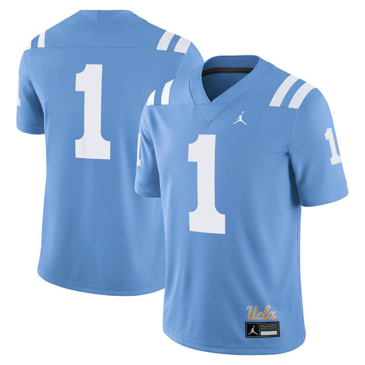 Jordan Brand 1 Light Blue Ucla Bruins Alternate Game Jersey - retro stitched jersey jersey for Jordan Brand fans