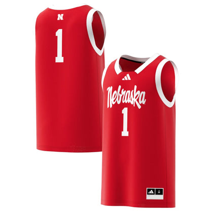 1 Scarlet Nebraska Huskers Replica Swingman Jersey - retro stitched jersey jersey for 1 Scarlet fans