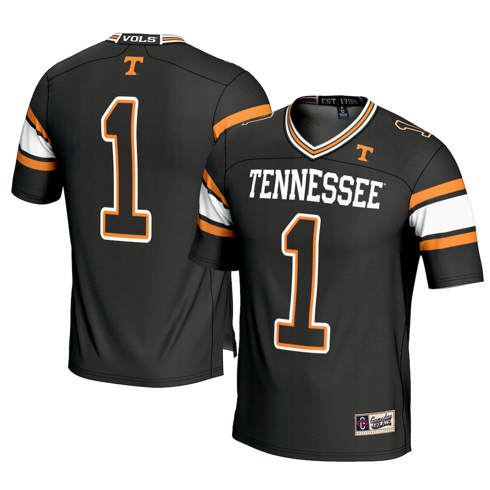 Gameday Greats 1 Black Tennessee Volunteers Football Jersey - retro stitched football jersey for Gameday Greats fans