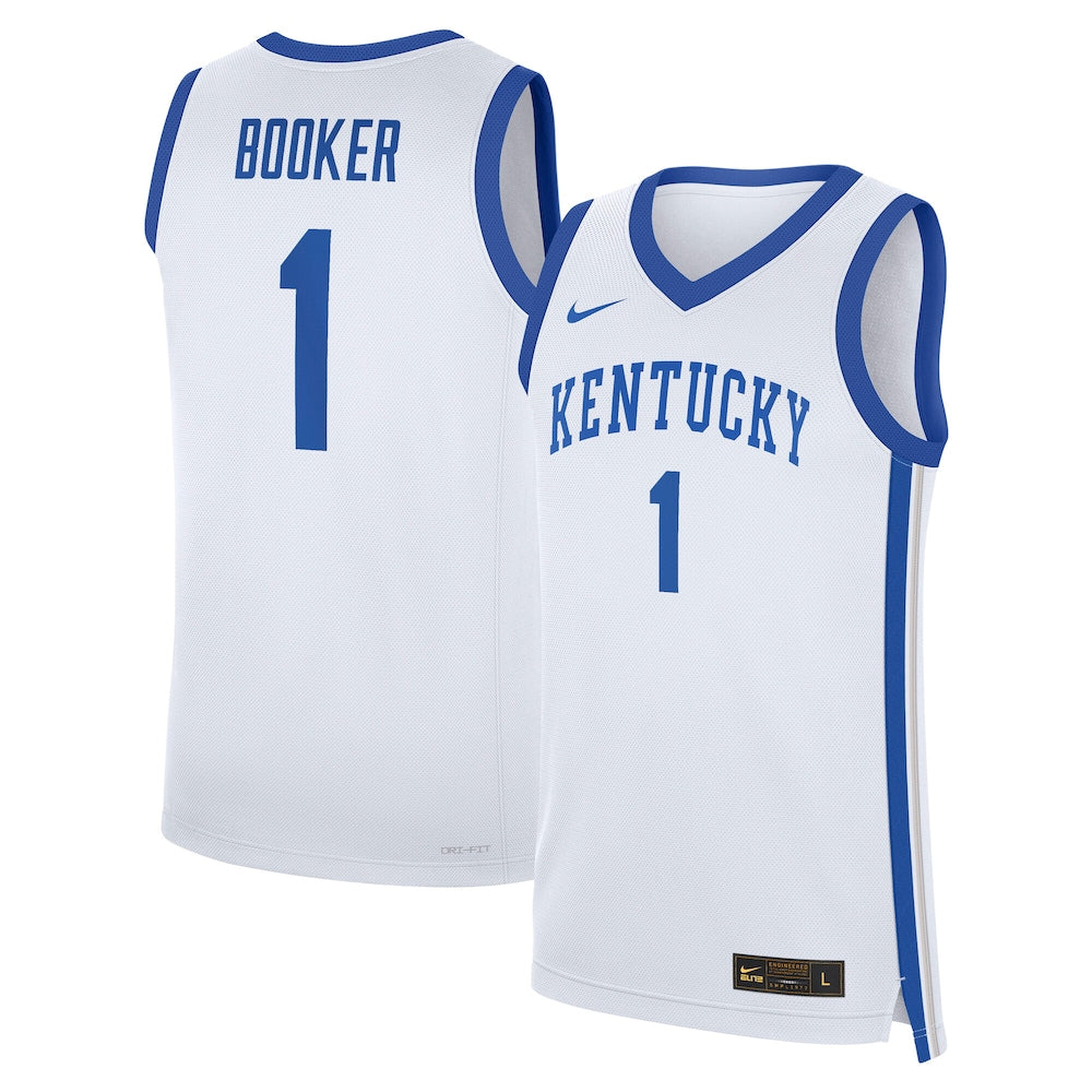 Devin Booker White Kentucky Wildcats Performance Replica Basketball Jersey - retro stitched basketball jersey for Devin Booker fans