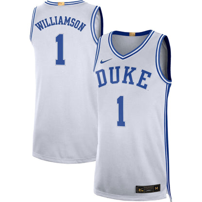 Zion Williamson White Duke Blue Devils Limited Basketball Jersey - retro stitched basketball jersey for Zion Williamson fans