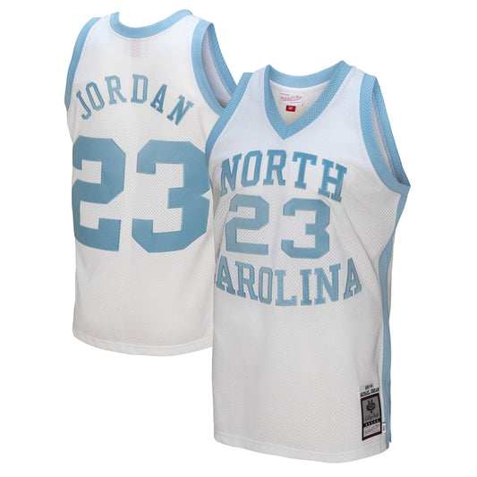 Michael Jordan White North Carolina Tar Heels 198384 Retired Player Jersey - retro stitched jersey jersey for Michael Jordan fans
