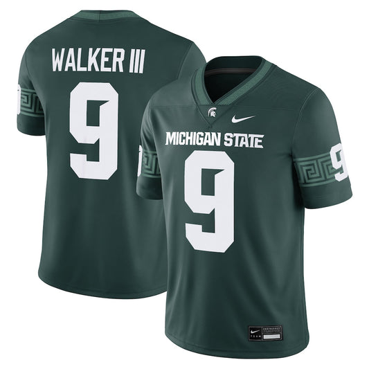 Kenneth Walker Iii Green Michigan State Spartans Alumni Game Jersey - retro stitched jersey jersey for Kenneth Walker fans