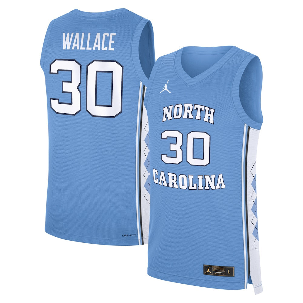 Jordan Brand Rasheed Wallace Carolina Blue North Carolina Tar Heels Road Replica Basketball Jersey - retro stitched basketball jersey for Jordan Brand fans