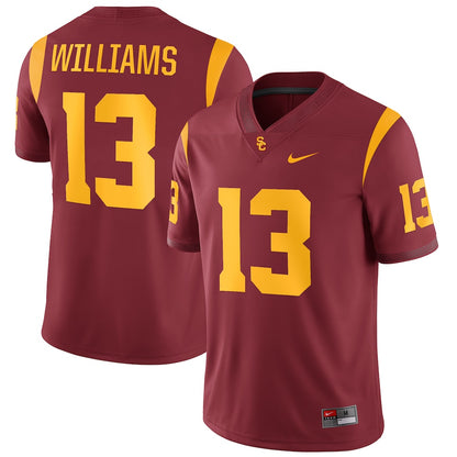 Caleb Williams Cardinal Usc Trojans Replica Game Jersey - retro stitched jersey jersey for Caleb Williams fans