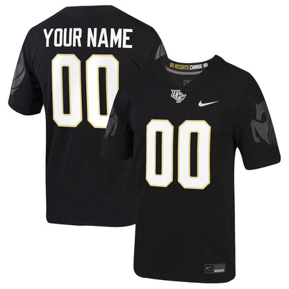 Black Ucf Knights Football Custom Game Jersey - retro stitched football jersey for Black Ucf fans
