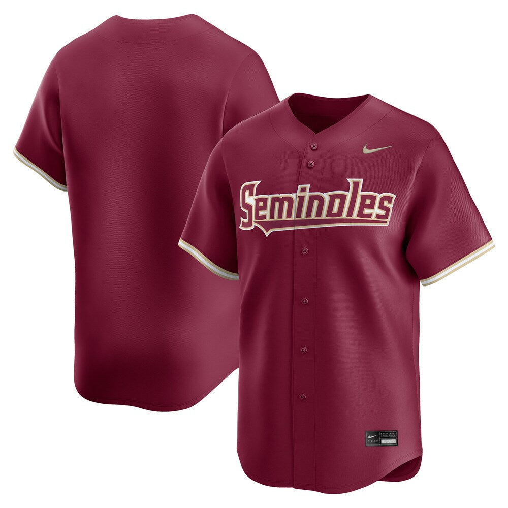 Garnet Florida State Seminoles College Baseball Limited Jersey - retro stitched baseball jersey for Garnet Florida fans